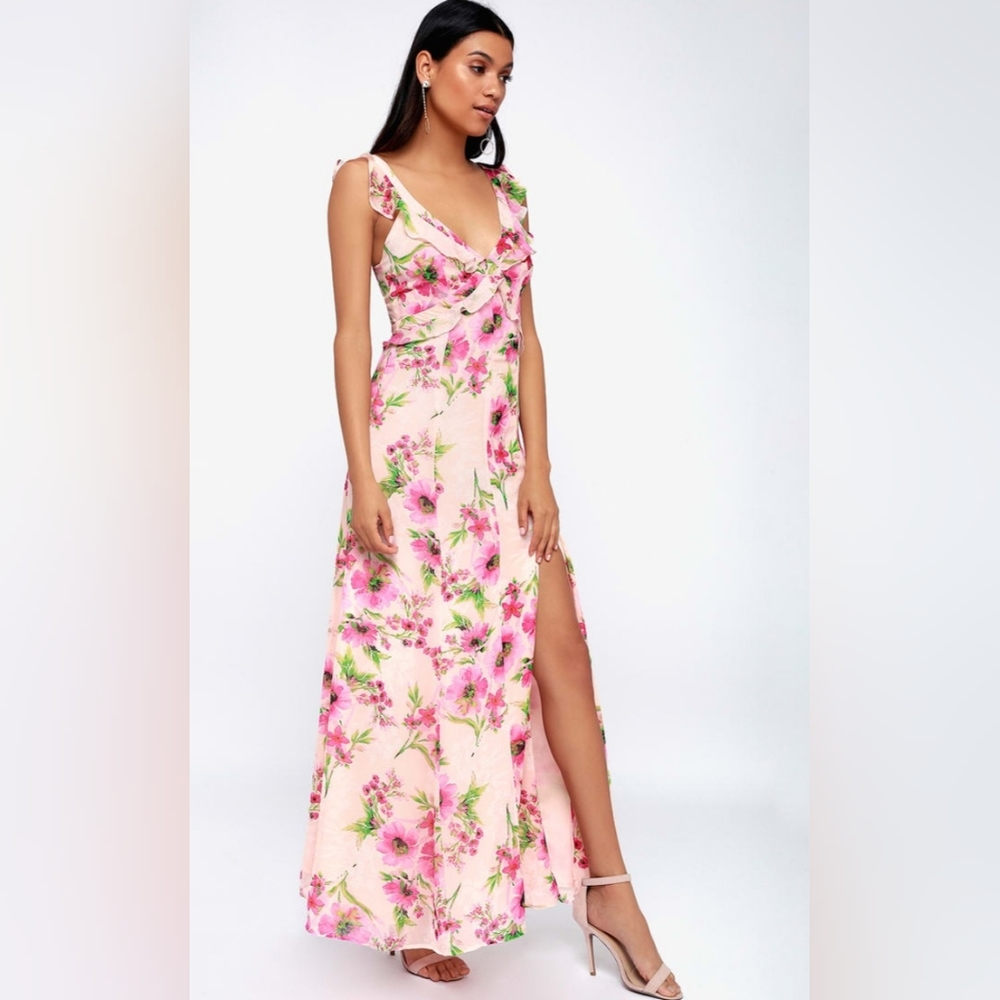 Lulus Pink Floral Dress